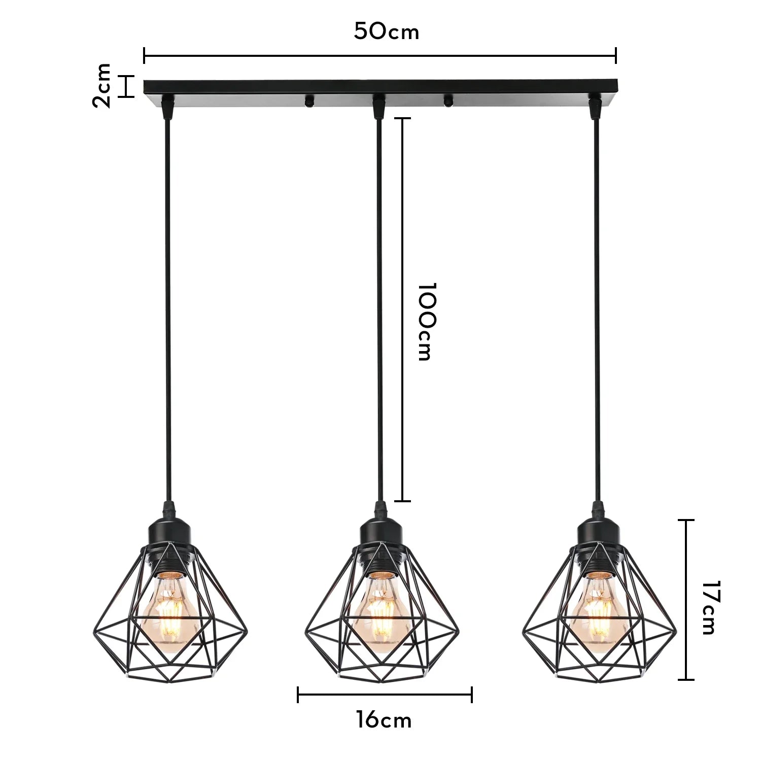 Industrial Wood Pendant Chandelier for Dinning Living Room Kitchen LED Fixture