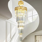 Light Luxury Crystal Chandelier for Elegant Villa Living Room & Hotel Lobby