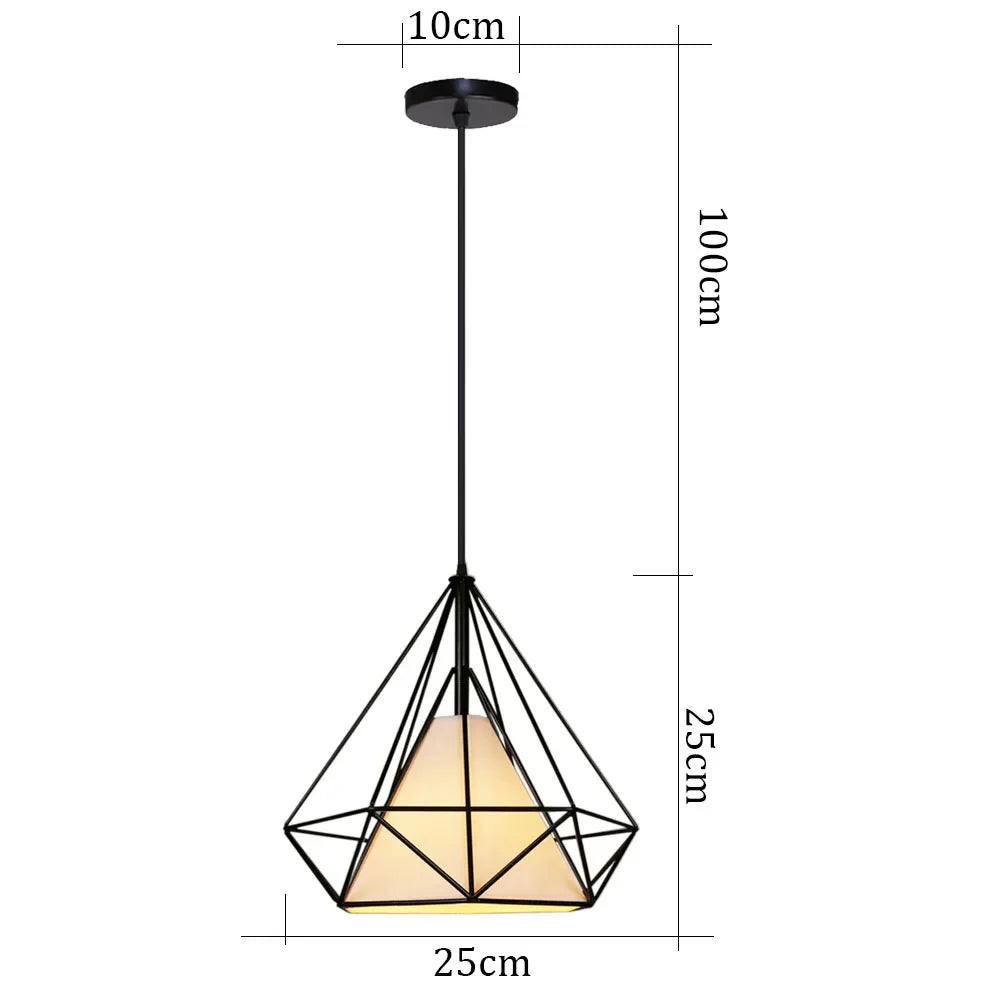 Retro Loft Industrial Pendant Light Chandelier Home Kitchen Decor Lampshade