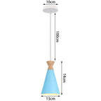 Blue Nordic Pendant Lights E27 Modern Hanging Lamps for Living Dining Kitchen