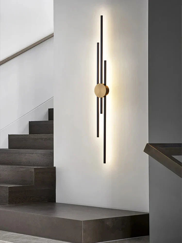 Minimalist Copper Wall Light for Bedroom and Living Room