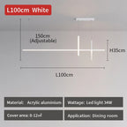 Minimalist LED Pendant Lamps: Dimmable Creative Design for Dining Room, Bar Chandelier