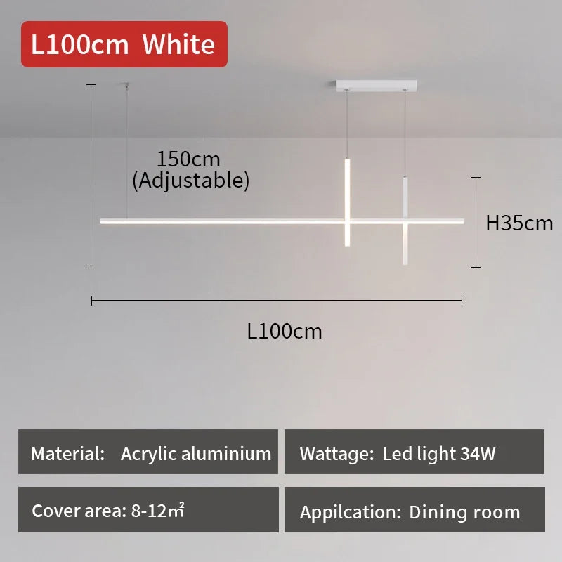 Minimalist LED Pendant Lamps: Dimmable Creative Design for Dining Room, Bar Chandelier