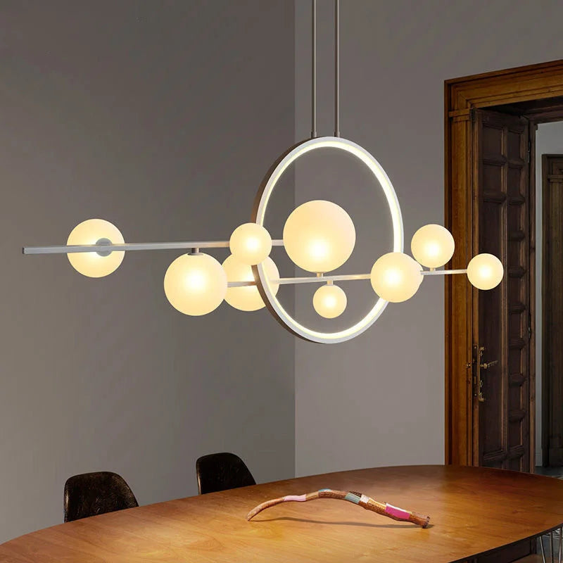 Glass Bubble LED Chandelier Dining Room Pendant Lighting