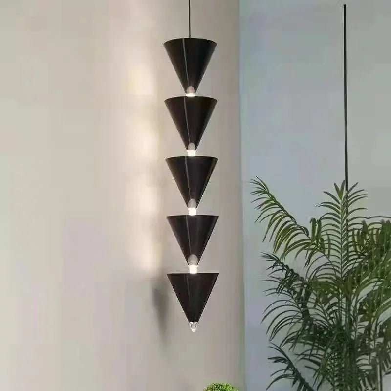 Tapered Cone Pendant Lamp - Modern Bedroom Chandelier for Stylish Corridor and Living Room
