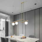Linear Minimalist Chandelier Pendant Light for Living Room, Dining Table Ceiling Decor