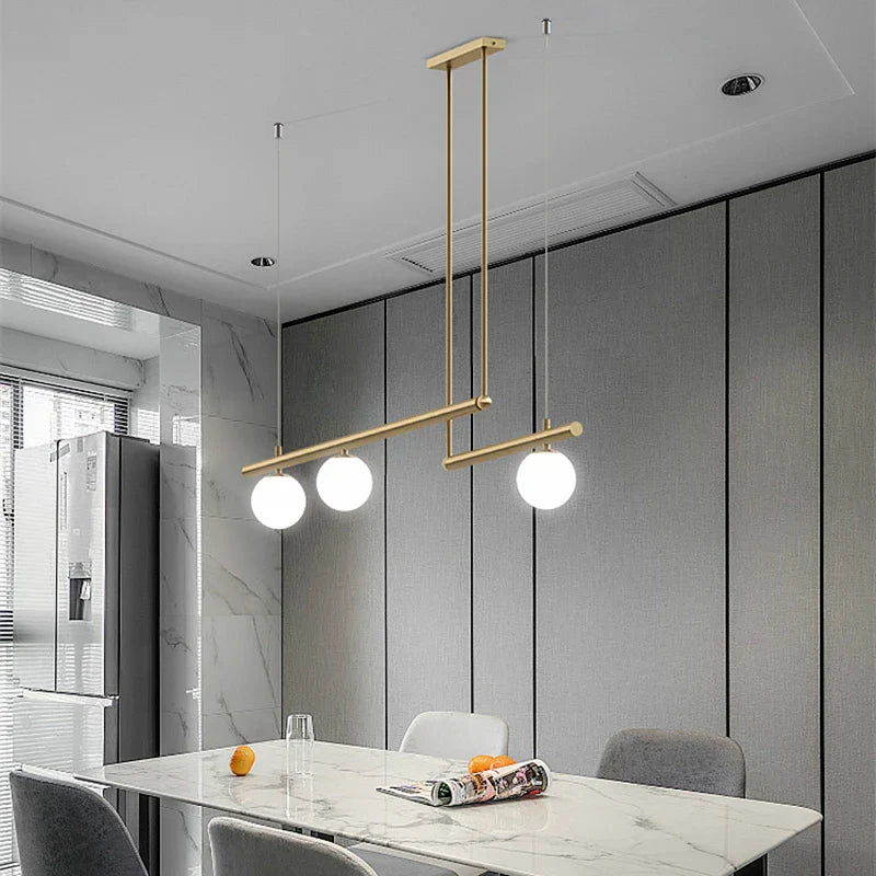 Linear Minimalist Chandelier Pendant Light for Living Room, Dining Table Ceiling Decor