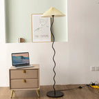 Pleated Fabric LED Floor Lamp - Nordic Minimalist Design