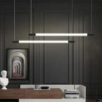 Modern LED Black/Gold Bar Chandelier Horizontal Pendant Light