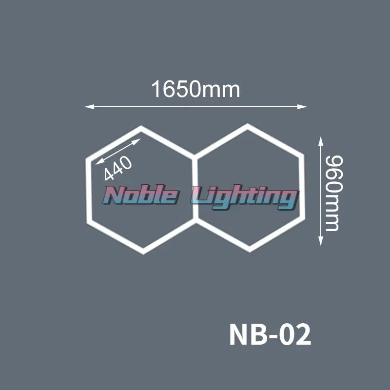 Hexagon LED Ceiling Light for Barbershop and Garage Hair Salon