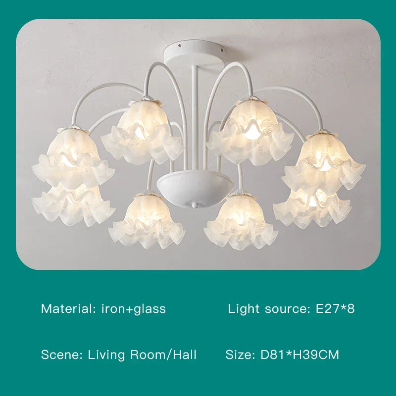 Modern Green White Branch Ceiling Chandelier for Living Room Bedroom Dining Loft