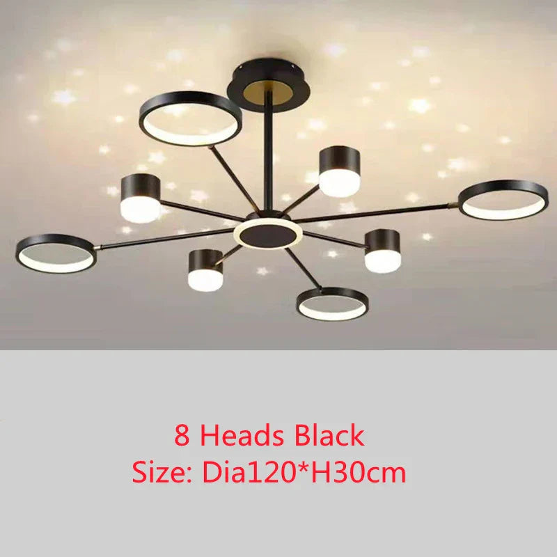 Modern Stars Chandelier Ring Light LED for Living Room Kids Room
