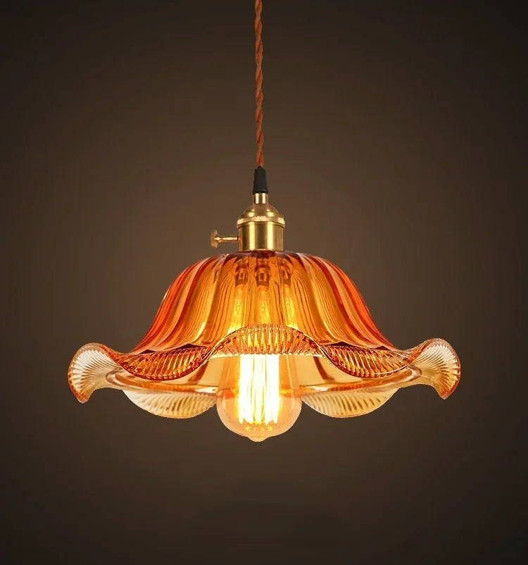 Glass Pendant Lights: Vintage LED Indoor Lighting for Home, Living Room, and Cafe.