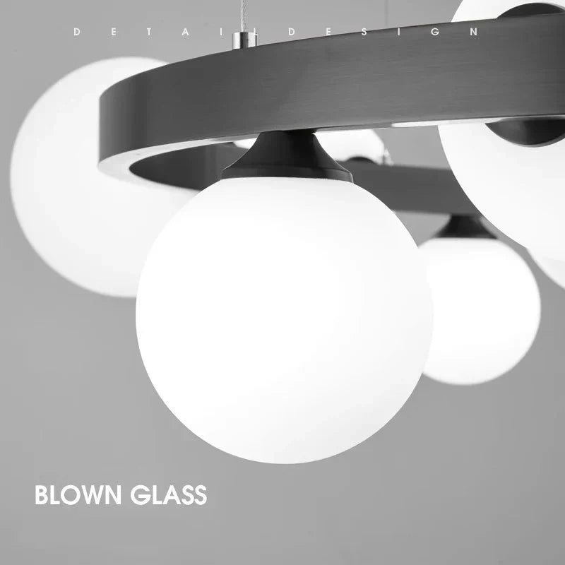 Glass Magic Bean Chandelier - Minimalist Luxury Nordic Modern Lamp