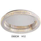 Crystal LED Chrome Ceiling Light Stainless Steel Art Lighting