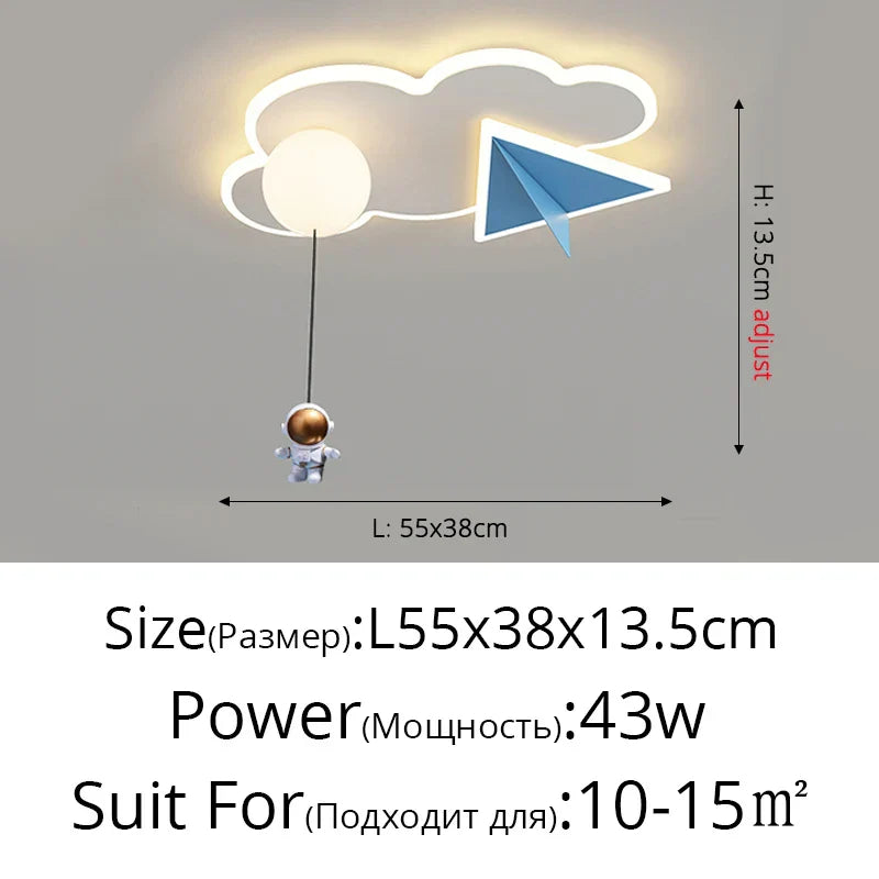 Modern Kids Room Ceiling Chandelier for Bedroom Study Living Room Lighting Fixtures