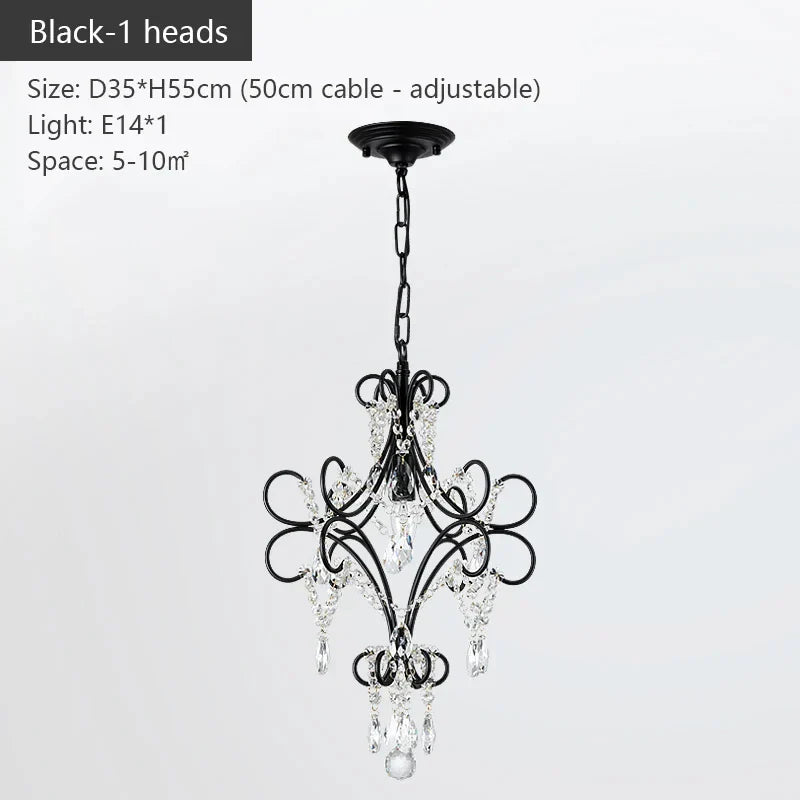 Iron Crystal Chandelier: Modern Luxury Industrial Style for Home Living/Dining Room