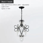 Iron Crystal Chandelier: Modern Luxury Industrial Style for Home Living/Dining Room