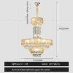 Crystal Chandelier: Postmodern Multi-layer Luxury for Villa, Hotel Lobby, and Living Room
