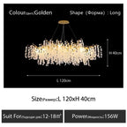 Gold Chandelier Glass Pendant Lamp for Home Decor - Modern Luxury Lighting