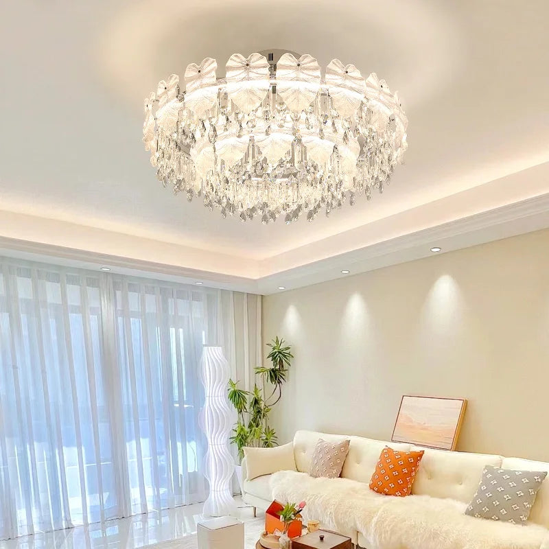 Postmodern Crystal Ceiling Light: Elegant European Style LED Nordic Room Lamp