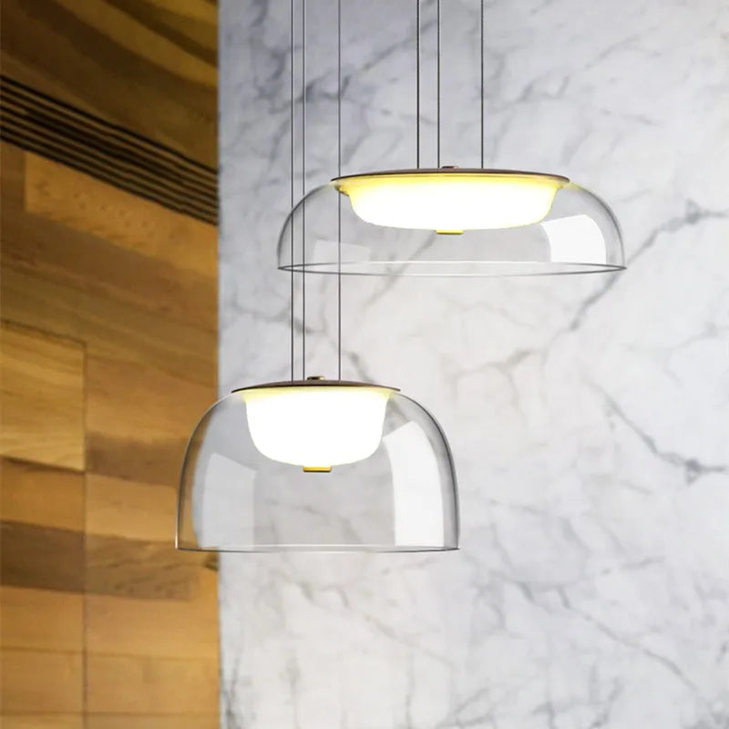 Glass Pendant Light: Modern Nordic Suspension Lighting for Bedroom, Living, Dining, Kitchen, Bar