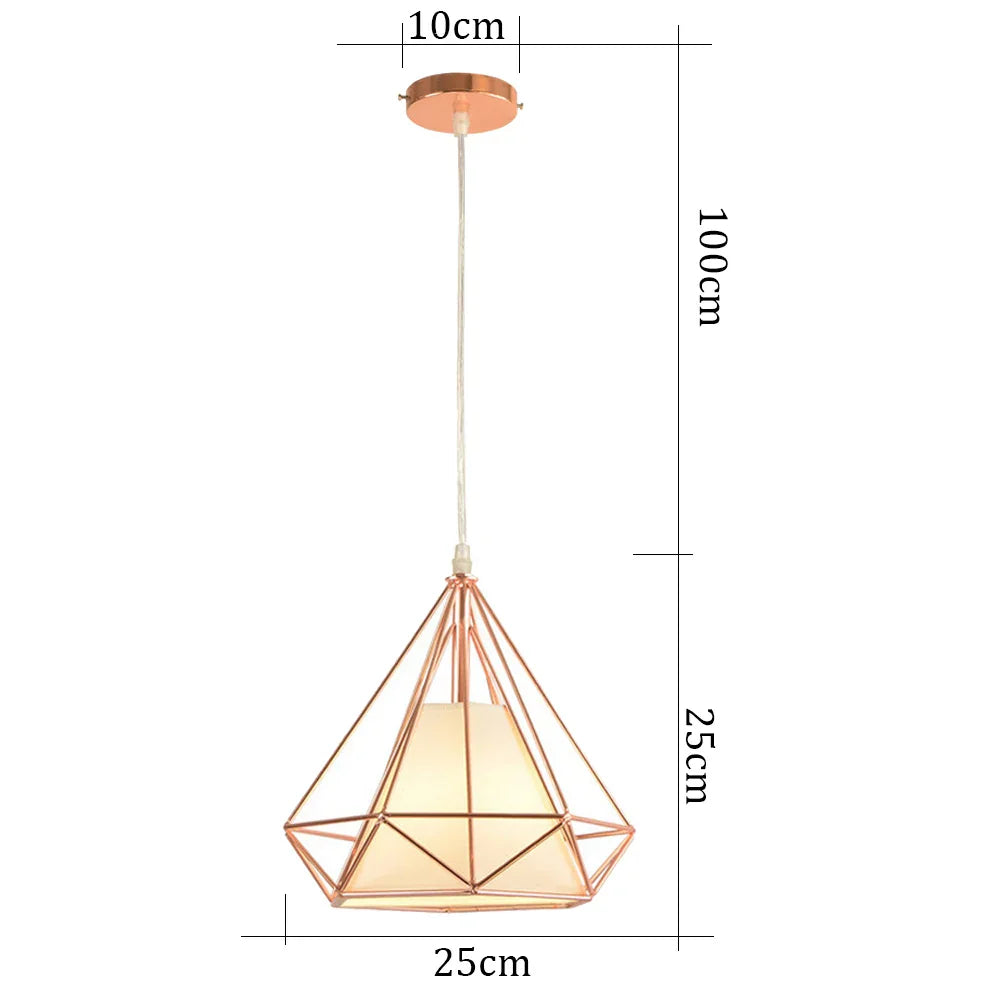 Vintage Loft Pendant Light Fixture for Kitchen Living Bedroom Home E27 LED