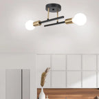 Industrial Chandelier: Modern Wrought Iron LED Ceiling Lamp for Home Decor