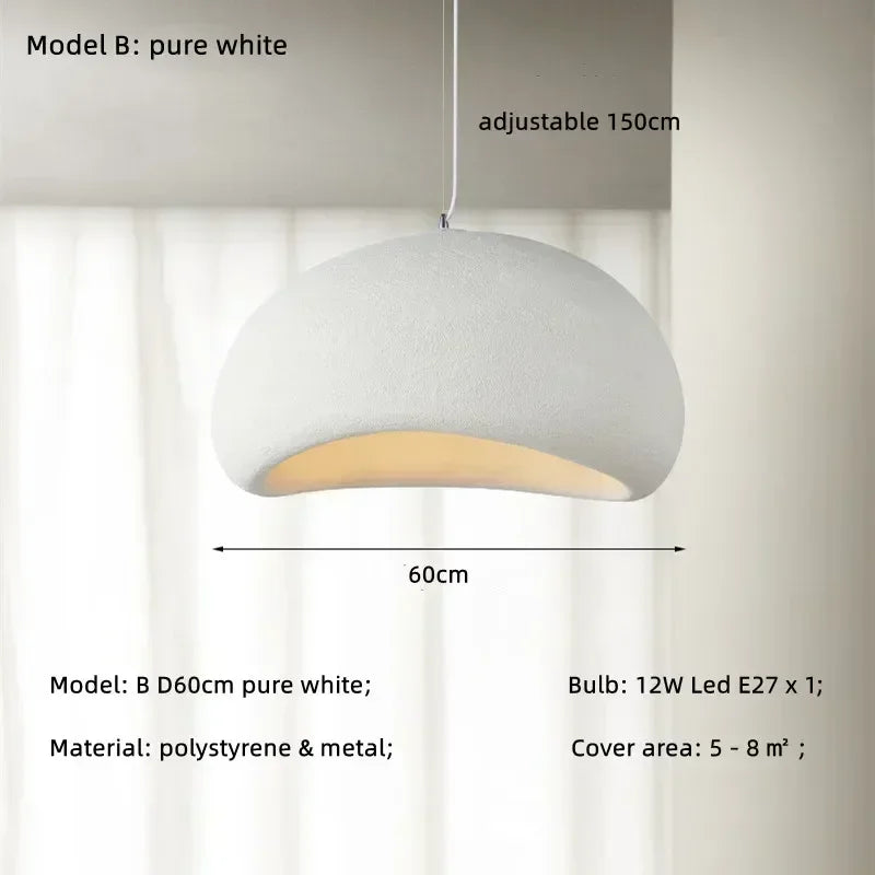 Wabi Sabi LED Chandelier: Modern Japan Style Pendant Light for Kitchen Island