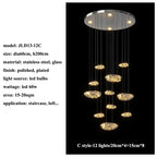 LED Drop Chandelier Lighting for Living & Dining Room Decor