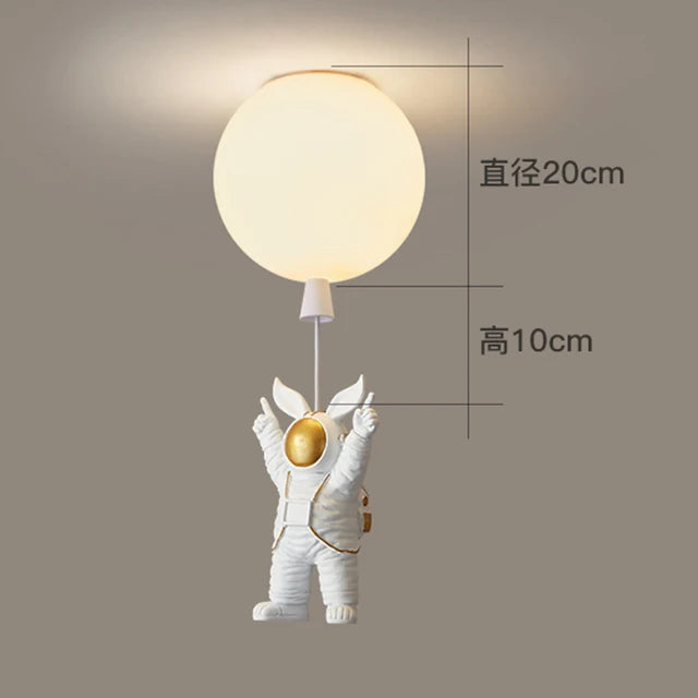 Astronaut Space Ball Ceiling Lamp for Kids Room or Corridor