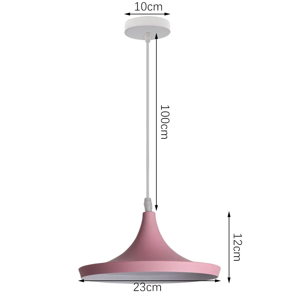 Nordic Pink Chandelier LED Pendant Light Modern Minimalist Ceiling Lamp