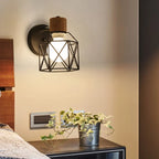 LED Iron Cage Wall Light for Home Bedroom Kitchen Decor