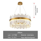Gold Crystal Ceiling Chandelier | Luxury Indoor Lighting for Living & Dining Room