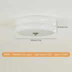White Yellow Glass LED Ceiling Chandelier Modern Living Room Decor