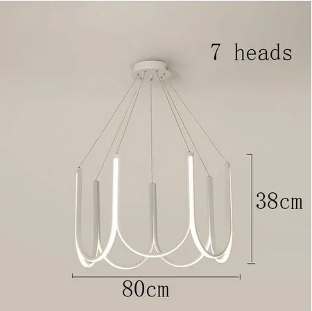 U-Shape LED Pendant Chandelier for Modern Minimalist Luxury Home Decor
