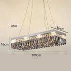 Modern Luxury LED Crystal Ceiling Chandelier for Living Room - Chrome Finish
