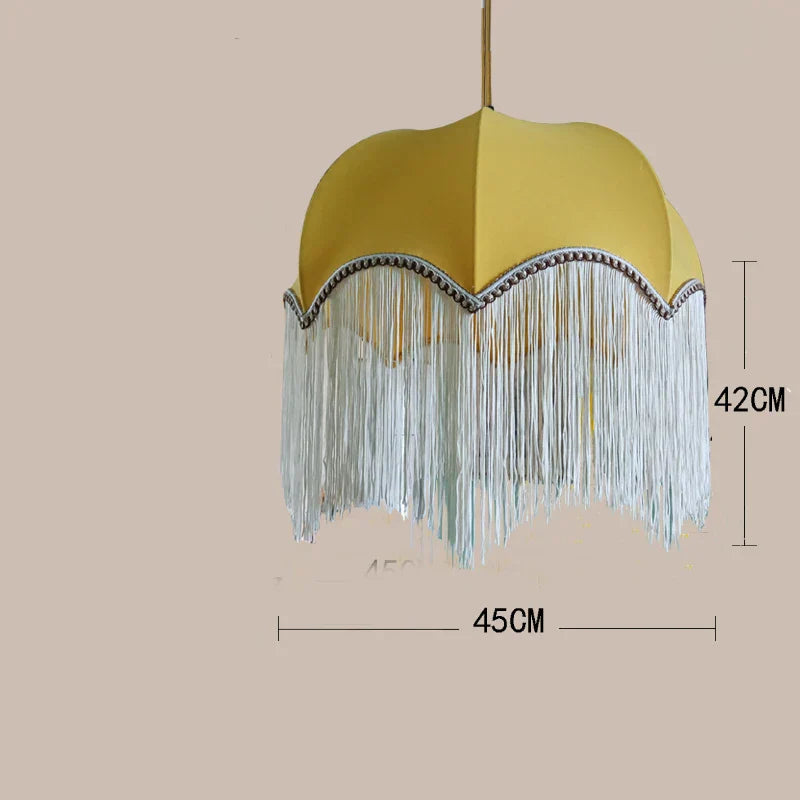 BeauVamp Tassel Pendant Light: French Vintage Boho Lampshade for Living Room, Bedroom, Dining Room