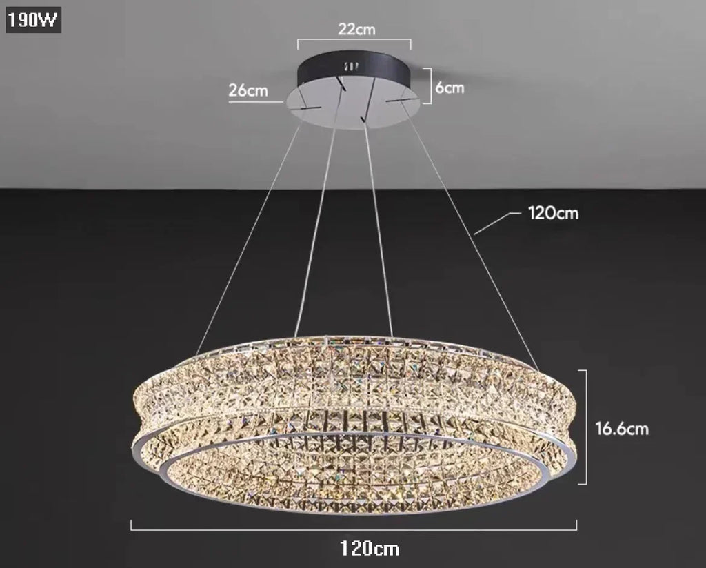 K9 Crystal Luxury Chandelier for Restaurant Bar Hotel LED Lamps