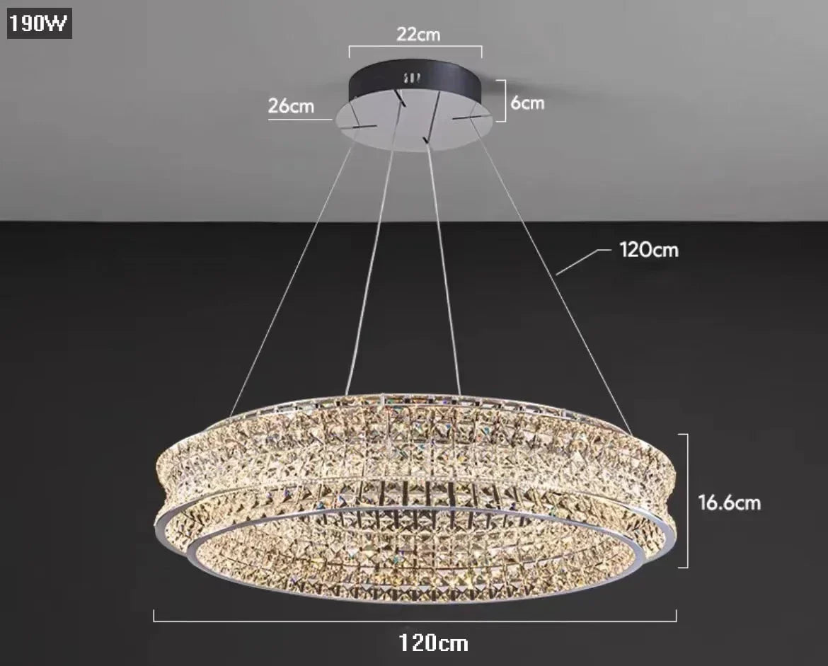 K9 Crystal Luxury Chandelier for Restaurant Bar Hotel LED Lamps