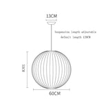 Silk Japanese Pendant Chandelier for Home Decor and Lighting in Living Room