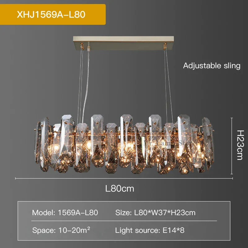 Crystal LED Chandelier for High-end Living Spaces