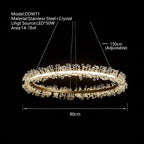 Crystal Pendant Chandelier: Designer LED Lighting for Living Room, Dining Room, Bedroom