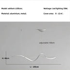 Minimalist Curve LED Pendant Light for Dining Room, Bar, Kitchen - Home Decor Fixtures