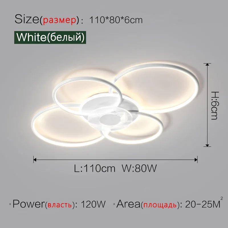 Living Room Ceiling Lamp Modern Minimalist Bedroom Lighting