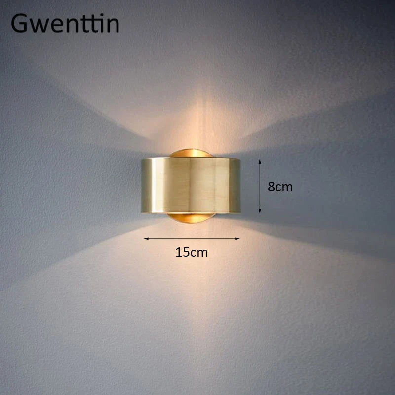 Modern Gold Metal Wall Sconce for Home Bedroom Lighting