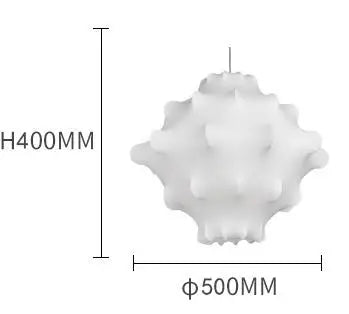 Viscontea Silk Pendant Light: Designer Italian Lamp for Living Room, Bedroom, Kitchen & Dining