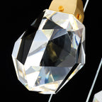 Crystal LED Chandelier: Modern Staircase & Living Room Pendant Light Fixture