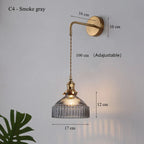 Glass Shade LED Wall Lamp for Luxury Living Room Decor