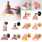 Pink Wall Lights: Nordic Minimalist Bedroom Bedside Lamps, Modern Living Room Decor